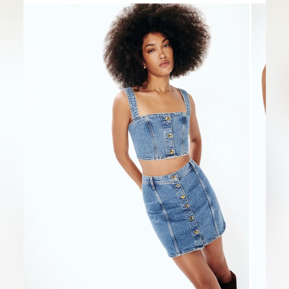 Reformation Chrissy Denim Two-Piece Set